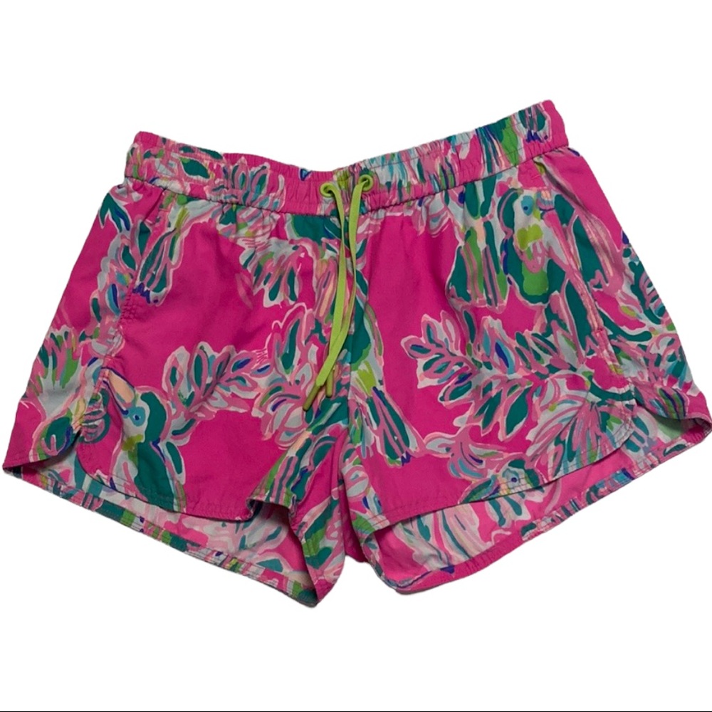 Lilly Pulitzer Pink and Green Athletic Shorts